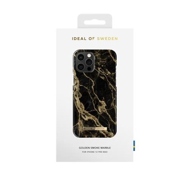 iDeal of Sweden - iPhone 12 Pro Max Hülle - Printed Case - Golden Smoke Marble