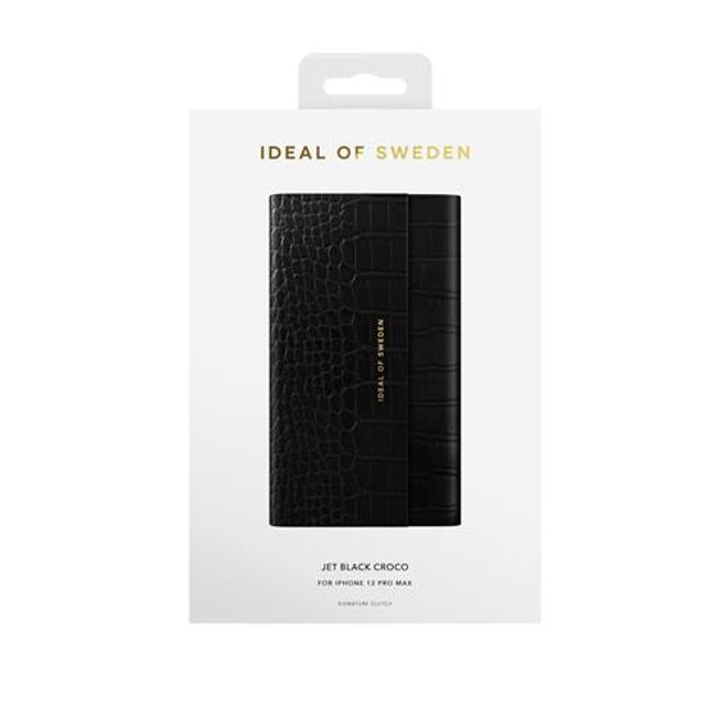 iDeal of Sweden - iPhone 12 Pro Max Hülle - Designer Bookcover Jet Black Croco - mehrfarbig