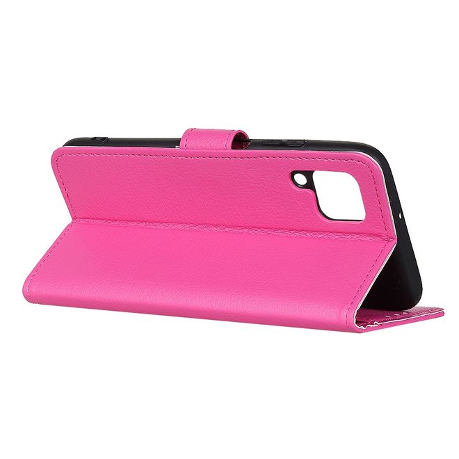 Samsung Galaxy A42 5G Handy Hülle - Litchi Leder Bookcover Series - rosa