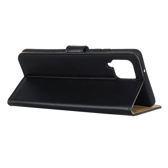 Samsung Galaxy A42 5G Handy Hülle - Classic II Leder Bookcover Series - schwarz