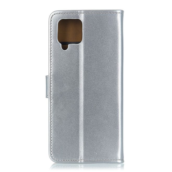 Samsung Galaxy A42 5G Handy Hülle - Classic II Leder Bookcover Series - silber