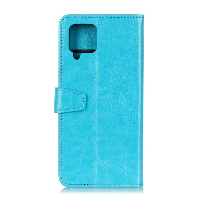 Samsung Galaxy A42 5G Handyhülle - Crazy Horse Leder Bookcover Series - blau