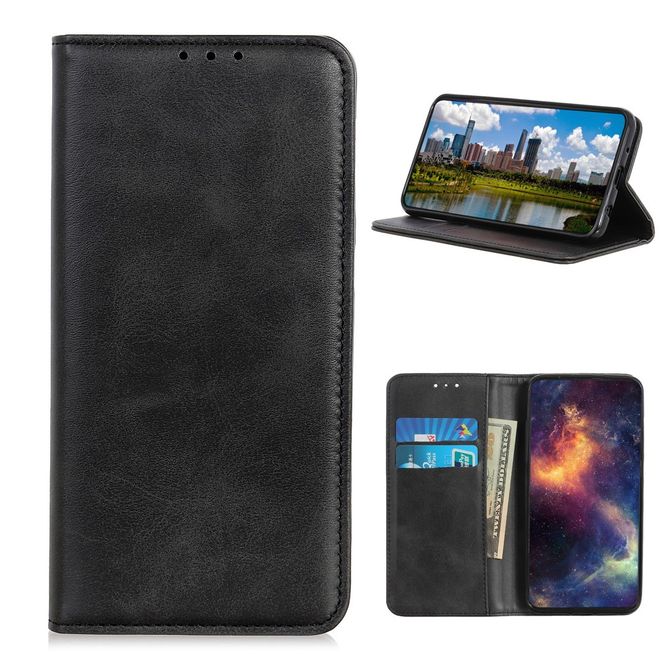 Samsung Galaxy A42 5G Handy Hülle - Classic V Leder Bookcover Series - schwarz