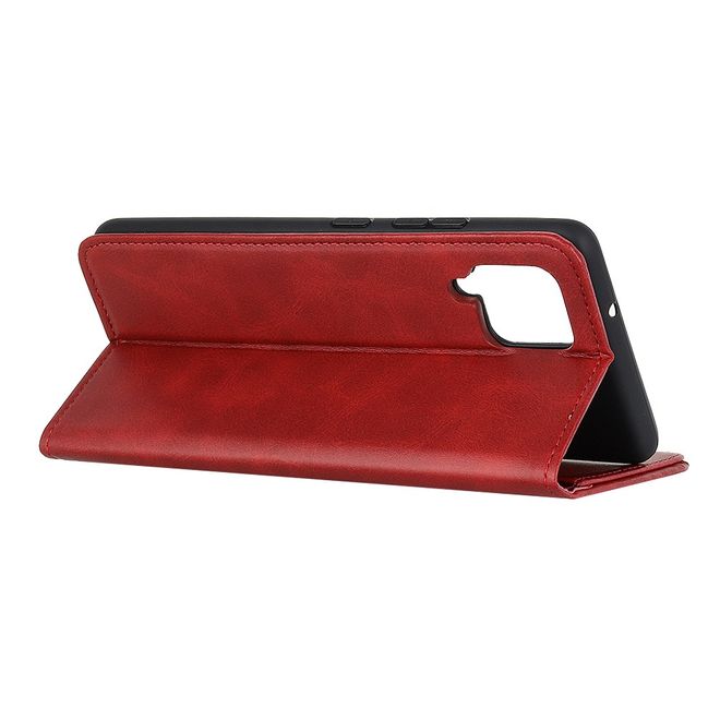Samsung Galaxy A42 5G Handy Hülle - Classic V Leder Bookcover Series - rot