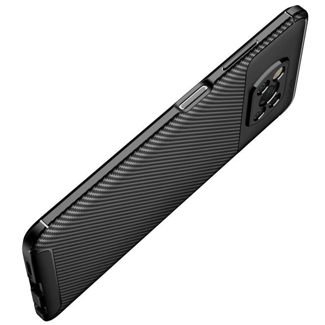Xiaomi Poco X3 Pro / X3 NFC Handyhülle - Carbon Fiber TPU Softcase Series - schwarz