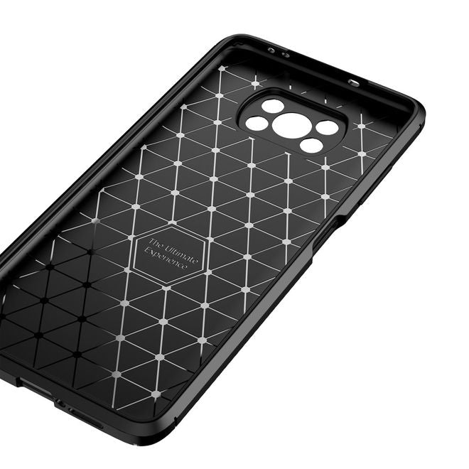 Xiaomi Poco X3 Pro / X3 NFC Handyhülle - Carbon Fiber TPU Softcase Series - schwarz