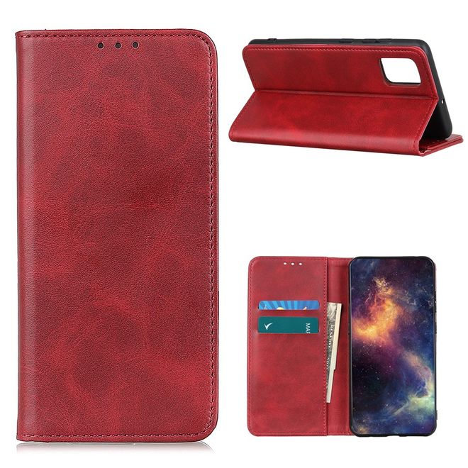 Oppo Reno4 Pro 4G Handy Hülle - Classic V Leder Bookcover Series - rot