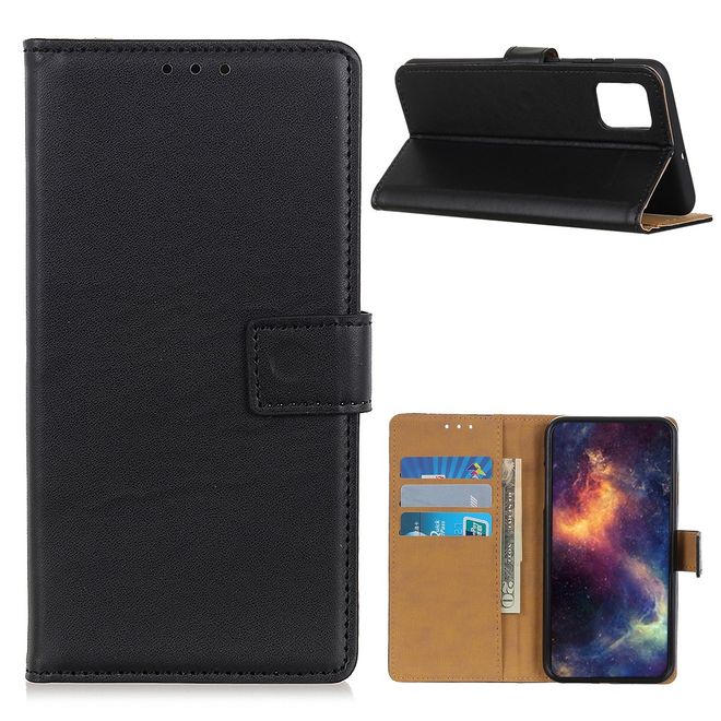 Oppo Reno4 Pro 4G Handy Hülle - Classic II Leder Bookcover Series - schwarz