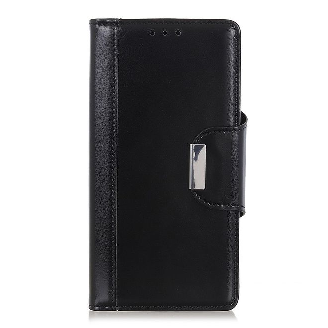 Nokia 3.4 Hülle - Stylisches Leder Bookcover - schwarz
