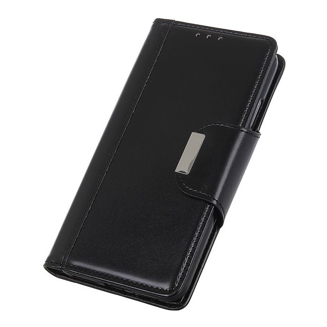 Nokia 3.4 Hülle - Stylisches Leder Bookcover - schwarz