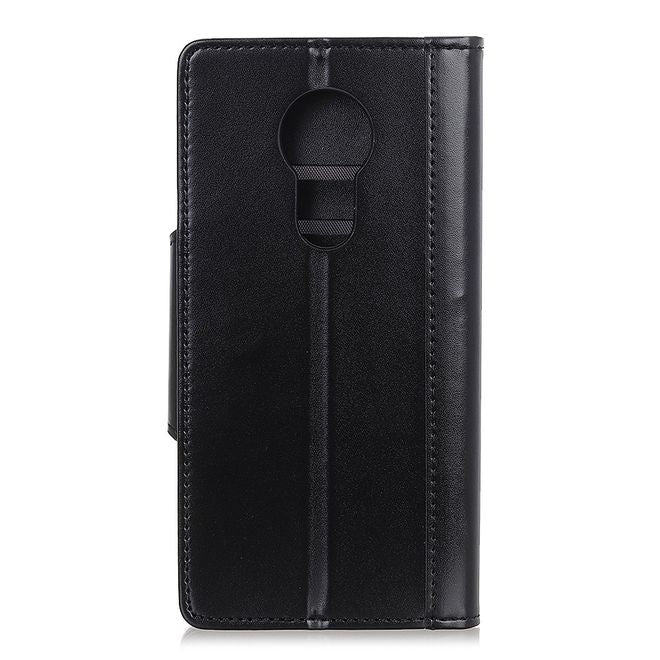 Nokia 3.4 Hülle - Stylisches Leder Bookcover - schwarz