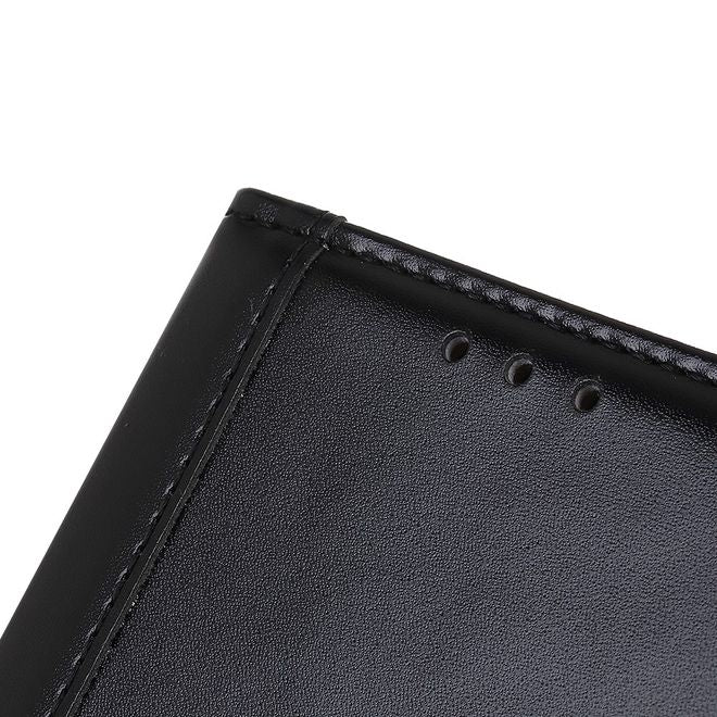 Nokia 3.4 Hülle - Stylisches Leder Bookcover - schwarz