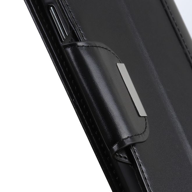 Nokia 3.4 Hülle - Stylisches Leder Bookcover - schwarz