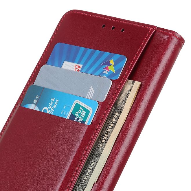 Nokia 3.4 Hülle - Stylisches Leder Bookcover - rot