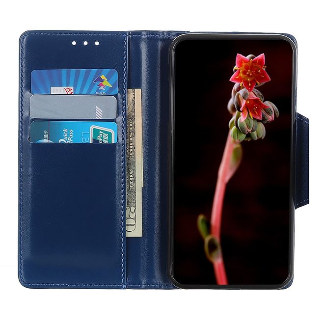 Nokia 3.4 Hülle - Stylisches Leder Bookcover - blau