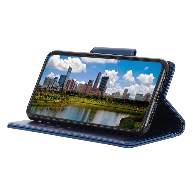 Nokia 3.4 Hülle - Stylisches Leder Bookcover - blau