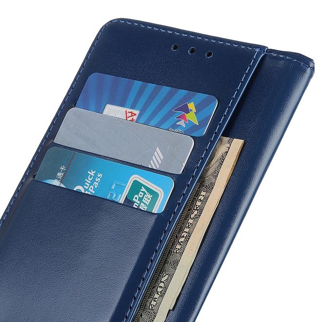 Nokia 3.4 Hülle - Stylisches Leder Bookcover - blau