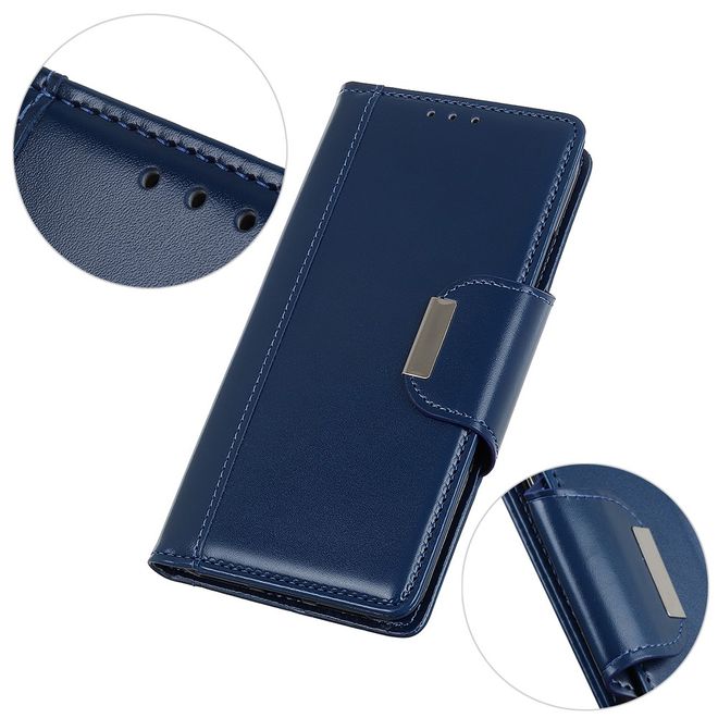 Nokia 3.4 Hülle - Stylisches Leder Bookcover - blau