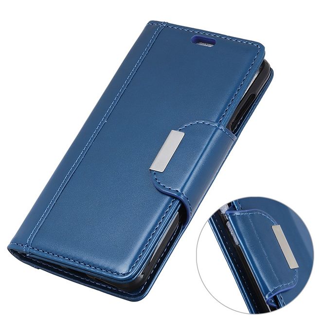 Nokia 3.4 Hülle - Stylisches Leder Bookcover - blau