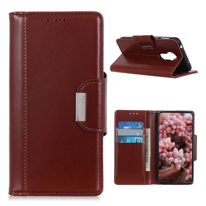 Nokia 3.4 Hülle - Stylisches Leder Bookcover - braun
