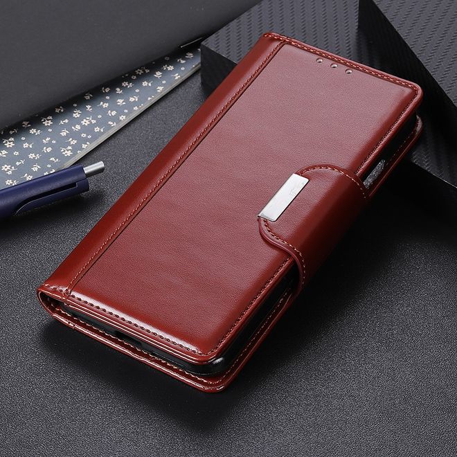 Nokia 3.4 Hülle - Stylisches Leder Bookcover - braun