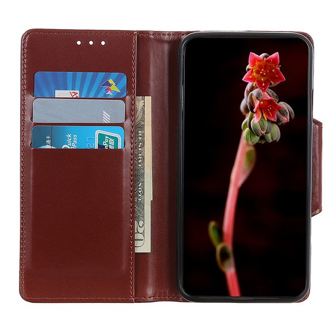 Nokia 3.4 Hülle - Stylisches Leder Bookcover - braun