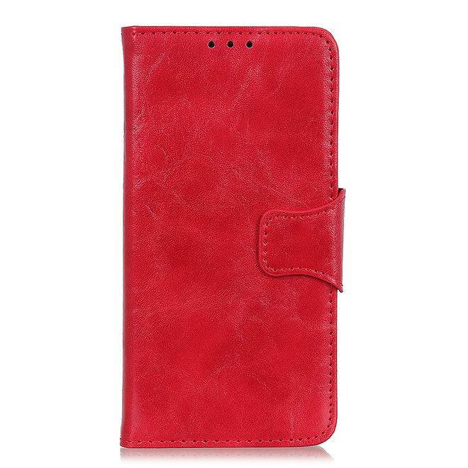 Nokia 3.4 Handyhülle - Crazy Horse IV Leder Bookcover Series - rot