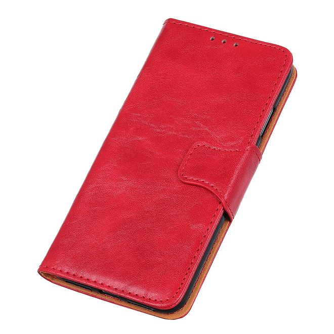 Nokia 3.4 Handyhülle - Crazy Horse IV Leder Bookcover Series - rot