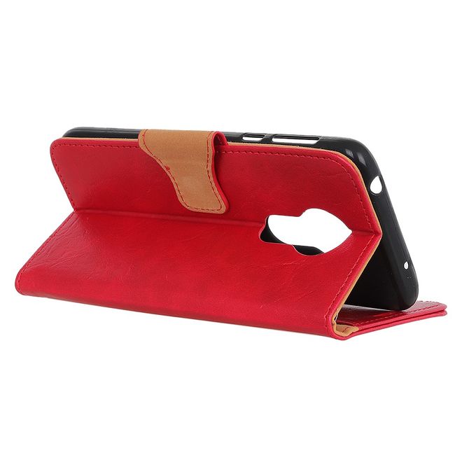 Nokia 3.4 Handyhülle - Crazy Horse IV Leder Bookcover Series - rot