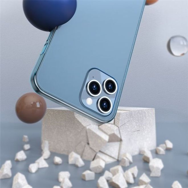 Baseus - iPhone 12 mini Hülle - PanzerGlas Rückseite & TPU Ränder - FROSTED GLASS - schwarz matt