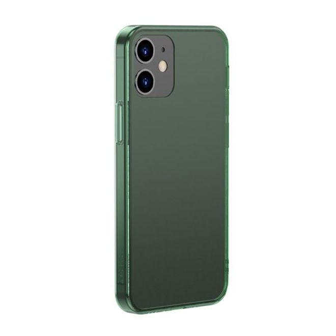 Baseus - iPhone 12 mini Hülle - PanzerGlas Rückseite & TPU Ränder - FROSTED GLASS - grün matt