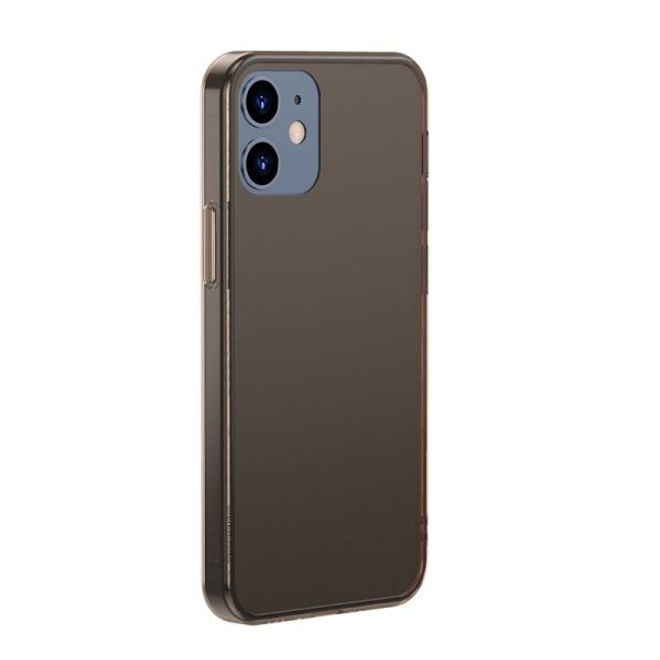 Baseus - iPhone 12 / iPhone 12 Pro Hülle - PanzerGlas Rückseite & TPU Ränder - FROSTED GLASS - schwarz matt