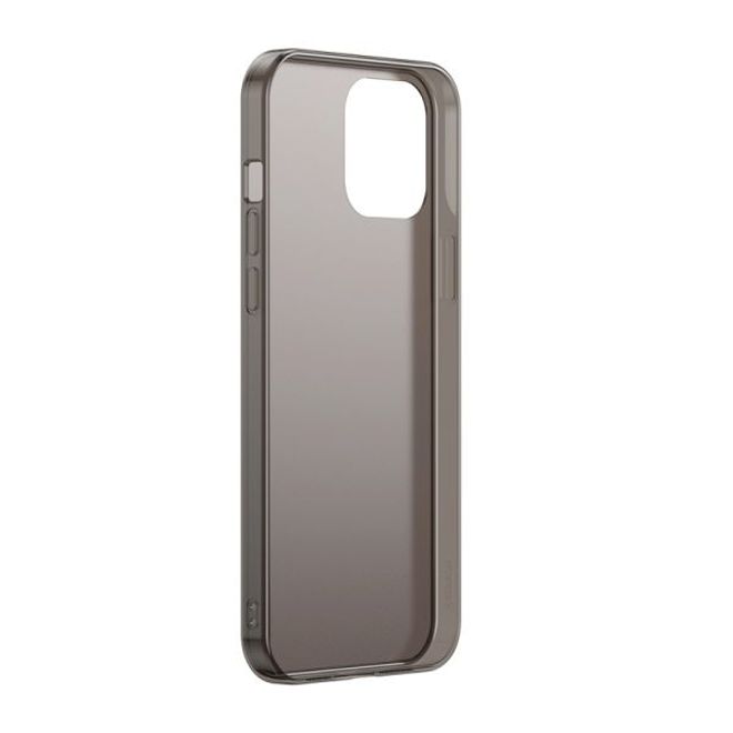 Baseus - iPhone 12 / iPhone 12 Pro Hülle - PanzerGlas Rückseite & TPU Ränder - FROSTED GLASS - schwarz matt