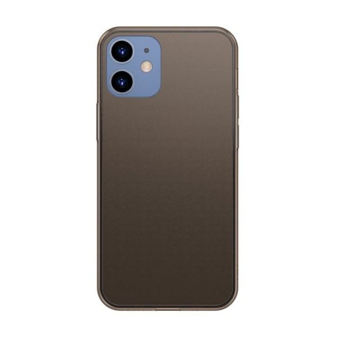 Baseus - iPhone 12 / iPhone 12 Pro Hülle - PanzerGlas Rückseite & TPU Ränder - FROSTED GLASS - schwarz matt