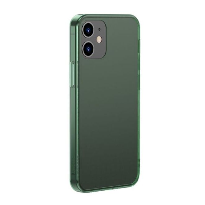 Baseus - iPhone 12 / iPhone 12 Pro Hülle - PanzerGlas Rückseite & TPU Ränder - FROSTED GLASS - grün matt