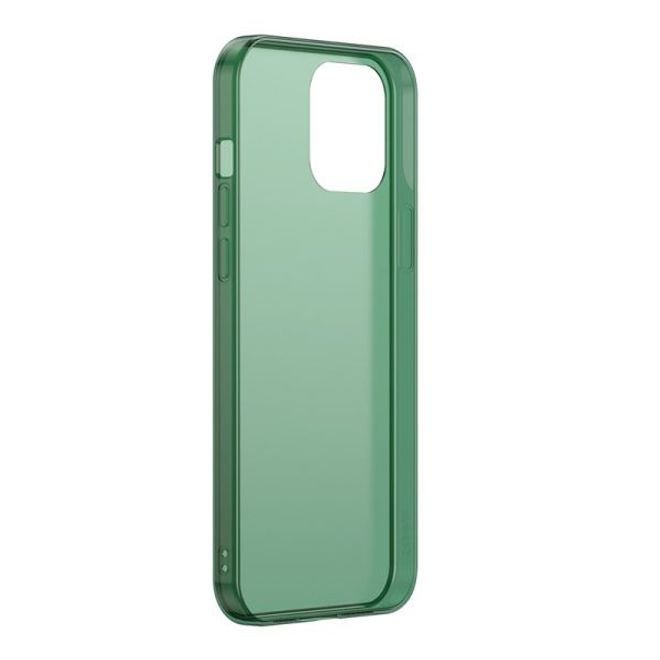 Baseus - iPhone 12 / iPhone 12 Pro Hülle - PanzerGlas Rückseite & TPU Ränder - FROSTED GLASS - grün matt