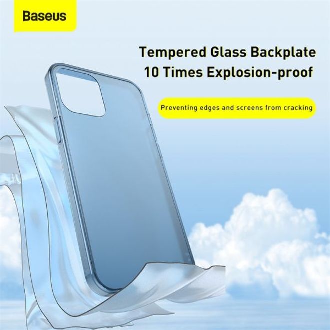 Baseus - iPhone 12 / iPhone 12 Pro Hülle - PanzerGlas Rückseite & TPU Ränder - FROSTED GLASS - grün matt