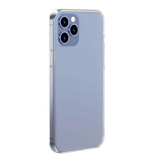 Baseus - iPhone 12 Pro Max Hülle - PanzerGlas Rückseite & TPU Ränder - FROSTED GLASS - weiss matt
