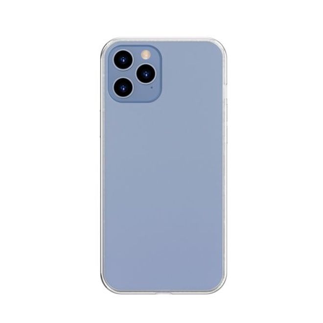 Baseus - iPhone 12 Pro Max Hülle - PanzerGlas Rückseite & TPU Ränder - FROSTED GLASS - weiss matt