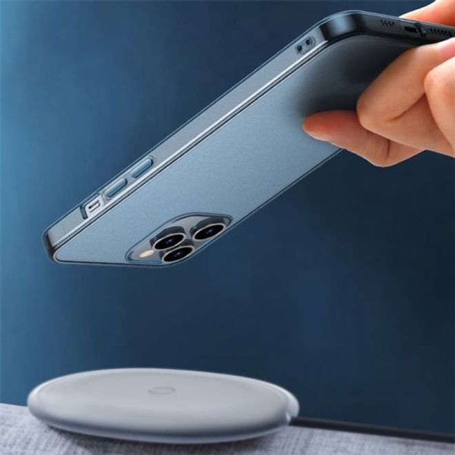 Baseus - iPhone 12 Pro Max Hülle - PanzerGlas Rückseite & TPU Ränder - FROSTED GLASS - grün matt