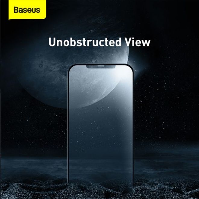Baseus - iPhone 12 mini Panzerglas - Curved Frosted Displayschutz (0.25 mm) - matt schwarz