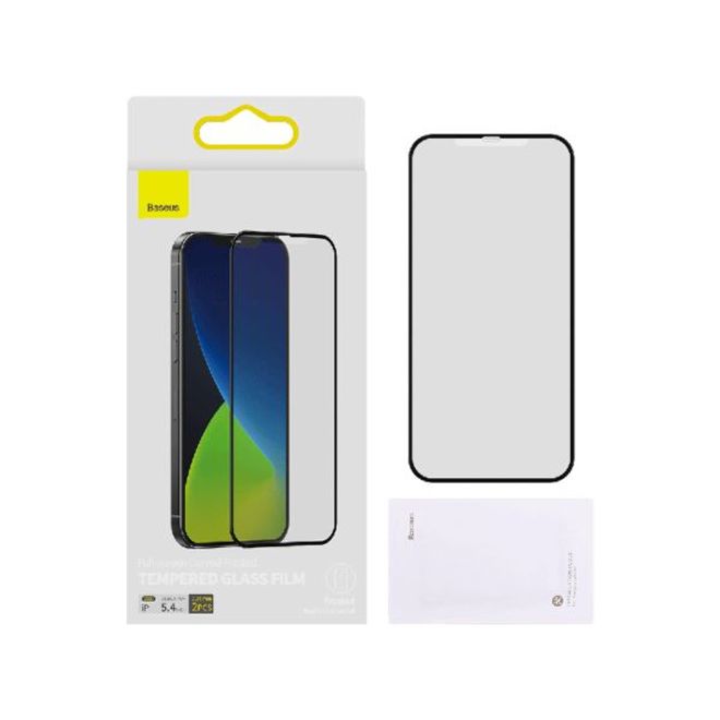 Baseus - iPhone 12 mini Panzerglas - Curved Frosted Displayschutz (0.25 mm) - matt schwarz