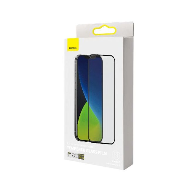 Baseus - iPhone 12 mini Panzerglas - Curved Frosted Displayschutz (0.25 mm) - matt schwarz