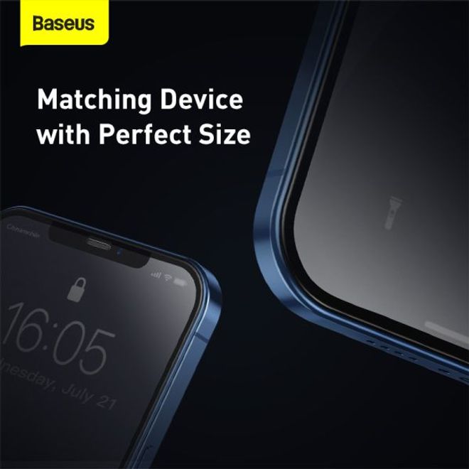 Baseus - iPhone 12 mini Panzerglas - Curved Frosted Displayschutz (0.25 mm) - matt schwarz