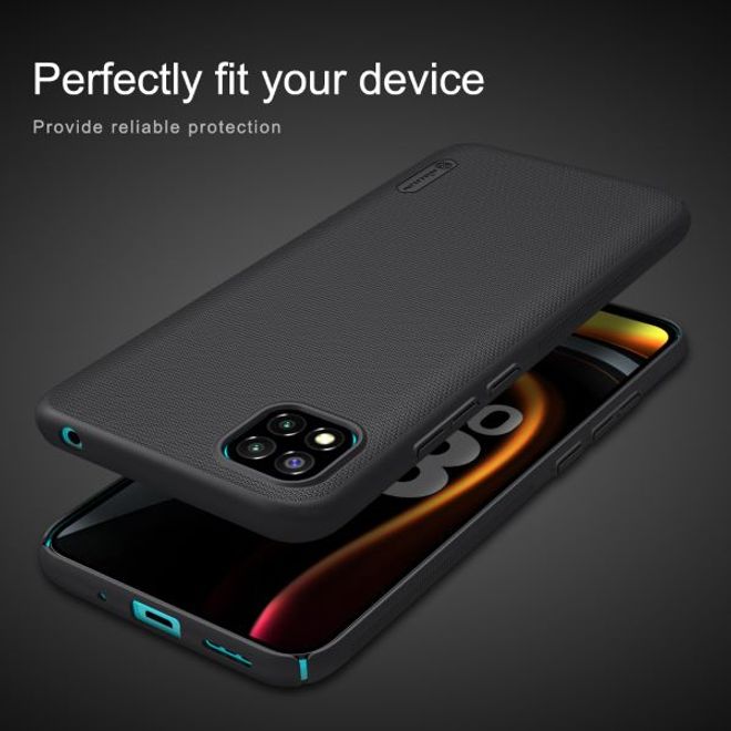 Nillkin - Xiaomi Poco C3 Hülle - Plastik Case - Super Frosted Shield Series - schwarz