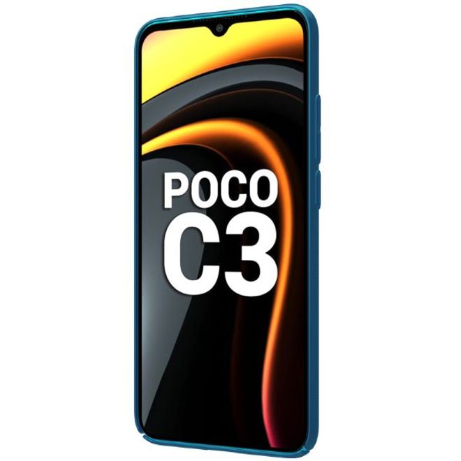 Nillkin - Xiaomi Poco C3 Hülle - Plastik Case - Super Frosted Shield Series - blau