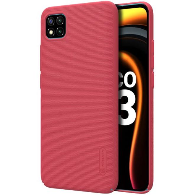 Nillkin - Xiaomi Poco C3 Hülle - Plastik Case - Super Frosted Shield Series - rot