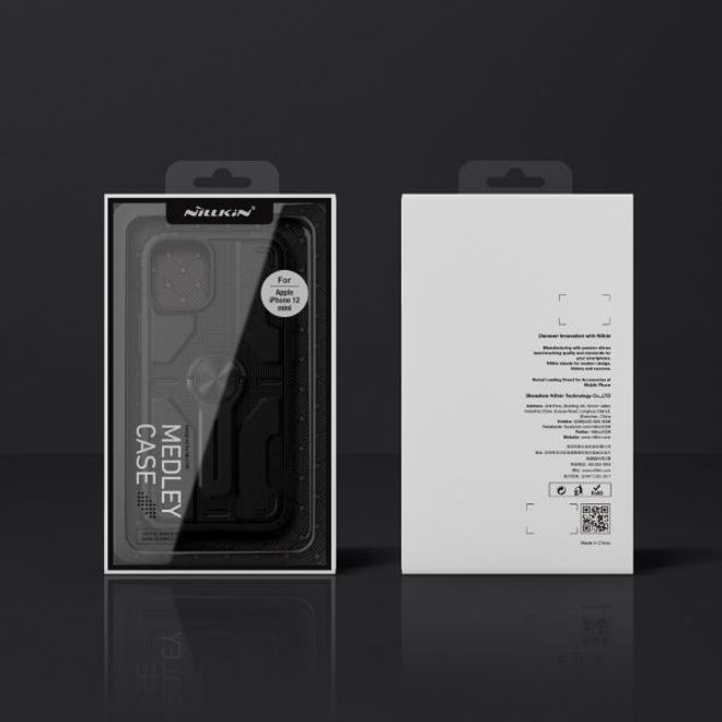 Nillkin - iPhone 12 mini Hülle - Hardcase mit Kickstand - Medley Series - schwarz