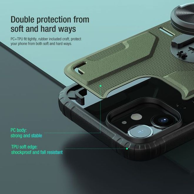 Nillkin - iPhone 12 mini Hülle - Hardcase mit Kickstand - Medley Series - schwarz