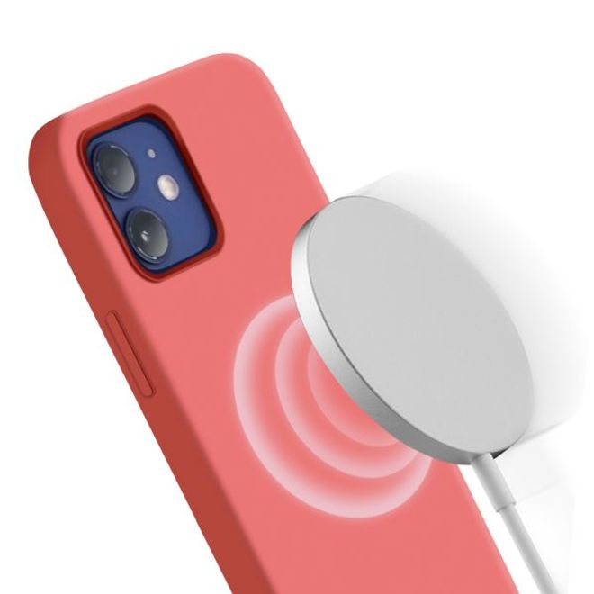 iPhone 12 mini Silicone Case - MagSafe Series Hülle - Zitruspink